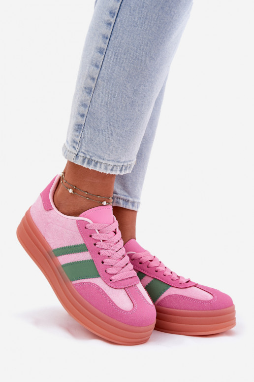 zapatillas bajas con plataforma rosas Ovivene