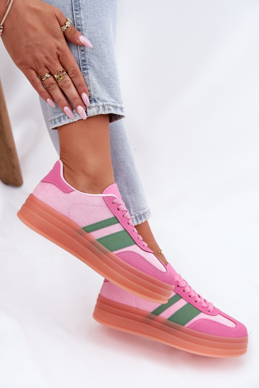 zapatillas bajas con plataforma rosas Ovivene