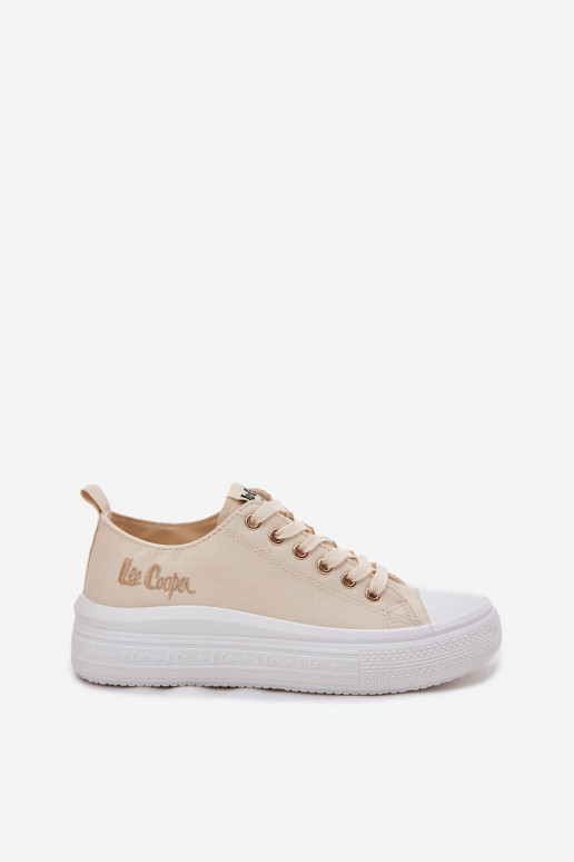Zapatos casual en plataforma en color arena Lee Cooper LCIN-24-44-2464L