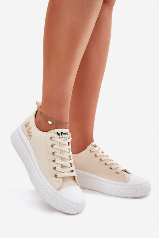 Zapatos casual en plataforma en color arena Lee Cooper LCIN-24-44-2464L