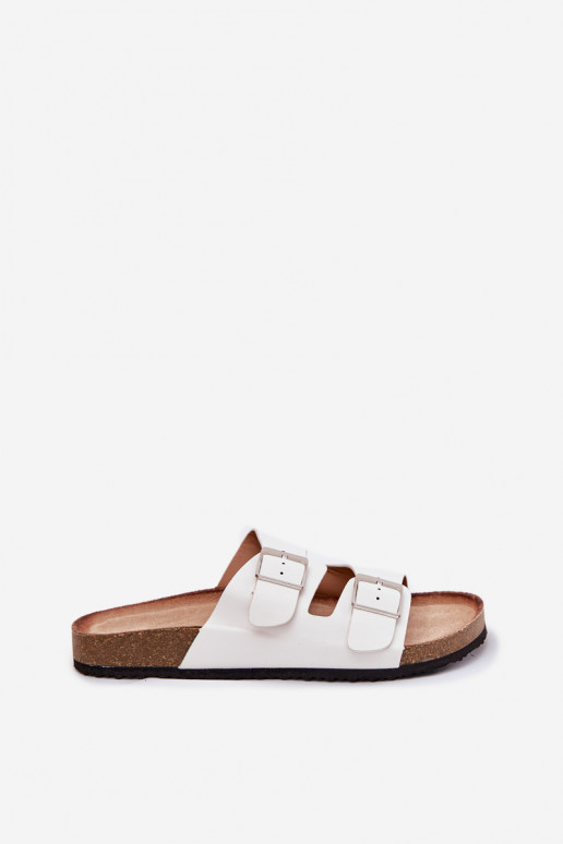 Zapatillas de plataforma para mujer con hebillas en blanco Evisolla