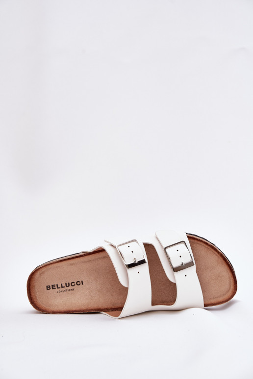 Zapatillas de plataforma para mujer con hebillas en blanco Evisolla
