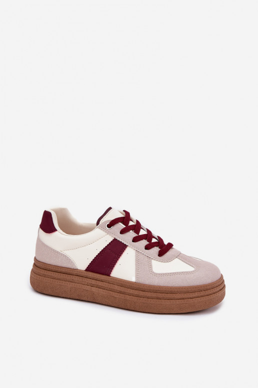 Zapatillas de mujer con plataforma en burdeos Dovina