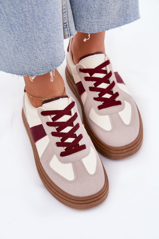 Zapatillas de mujer con plataforma en burdeos Dovina