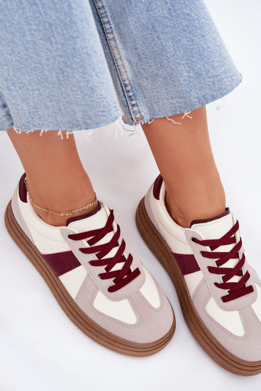 Zapatillas de mujer con plataforma en burdeos Dovina