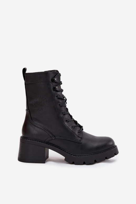 Botines de trabajo para mujer aislados en negro Vinceza 89136