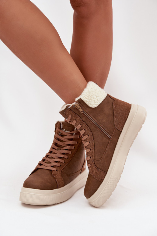 Botas de invierno marrones para mujer con aislamiento Lee Cooper LCJ-25-01-3735
