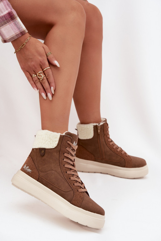 Botas de invierno marrones para mujer con aislamiento Lee Cooper LCJ-25-01-3735