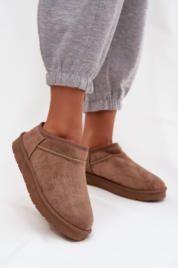 Botas de nieve marrones para mujer aisladas con pelaje interior Serenne 2