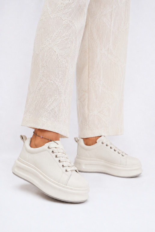 Zapatillas blancas para mujer con plataforma GOE SS2N4021