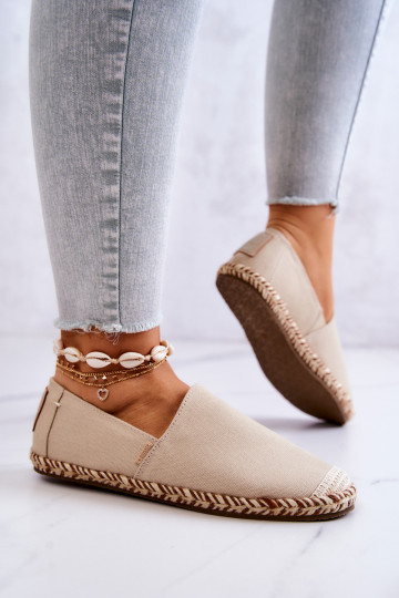 Espadrilles beige sin cordones Big Star JJ274899