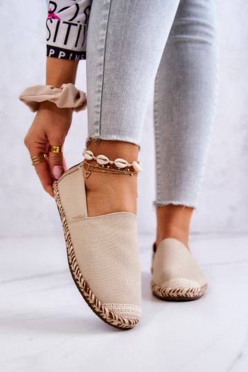 Espadrilles beige sin cordones Big Star JJ274899 2