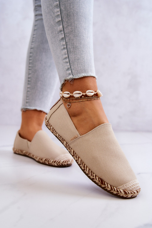 Espadrilles beige sin cordones Big Star JJ274899
