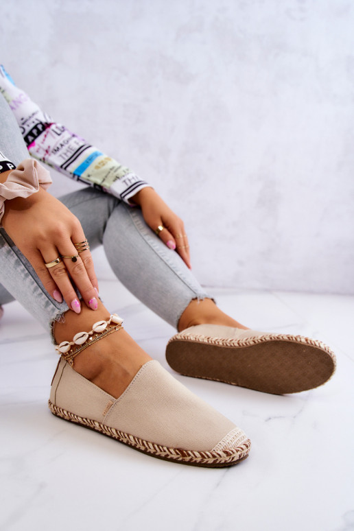 Espadrilles beige sin cordones Big Star JJ274899
