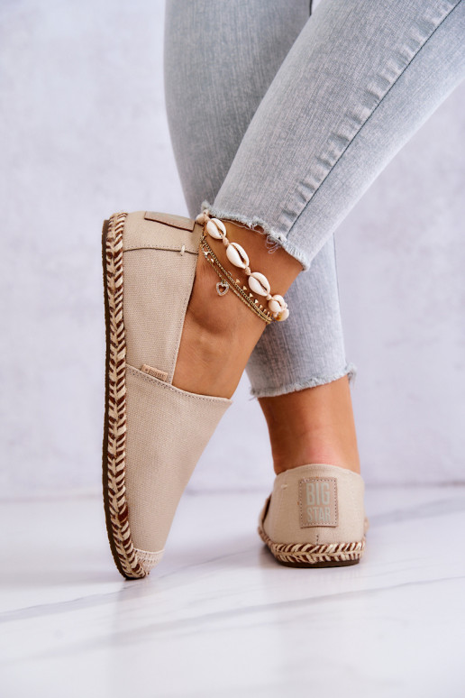 Espadrilles beige sin cordones Big Star JJ274899
