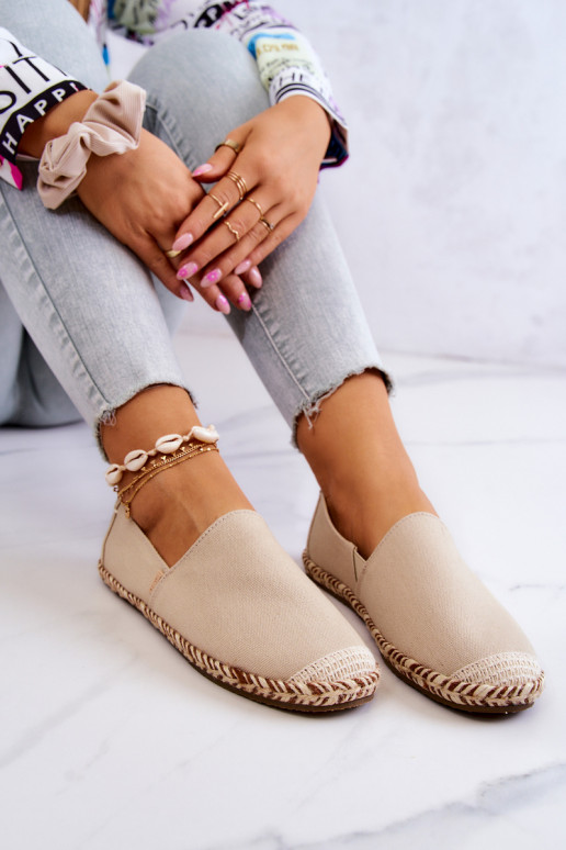 Espadrilles beige sin cordones Big Star JJ274899