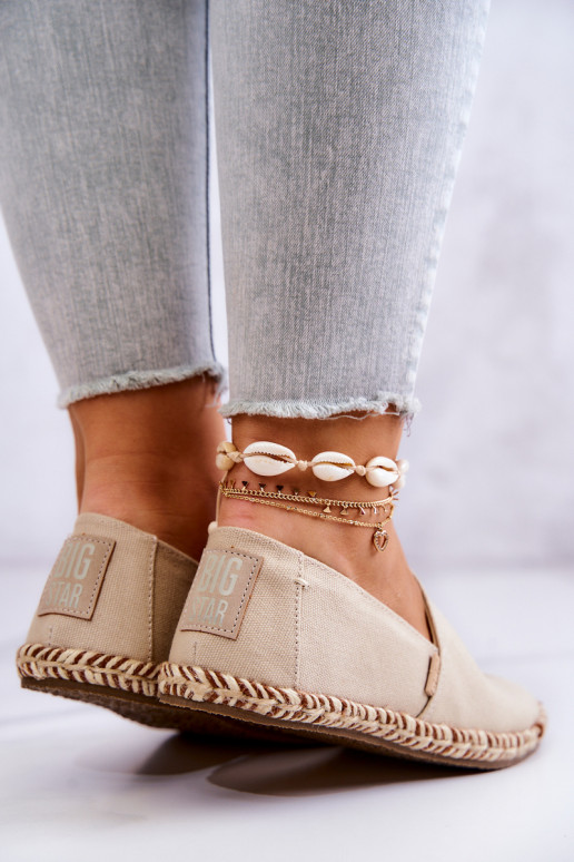 Espadrilles beige sin cordones Big Star JJ274899