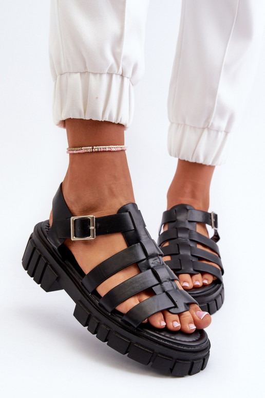 Sandalias de mujer en negro Rosarose