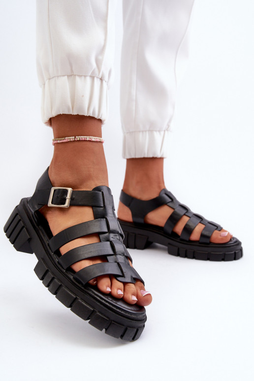 Sandalias de mujer en negro Rosarose