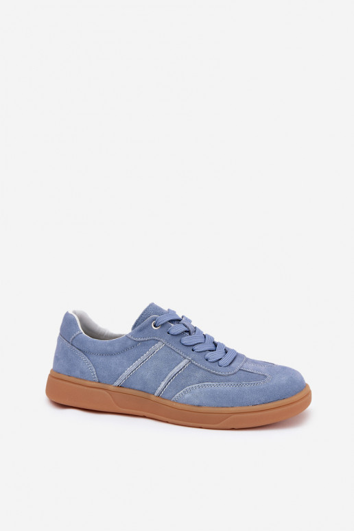 Zapatillas de mujer azules de ante Paliana