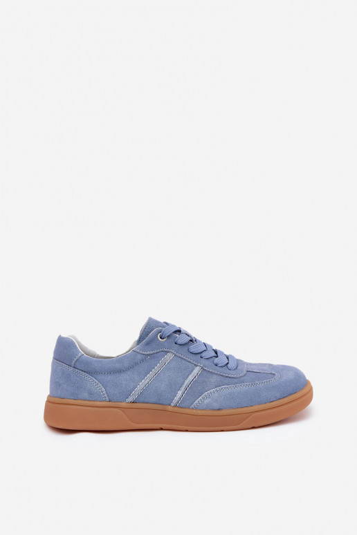 Zapatillas de mujer azules de ante Paliana