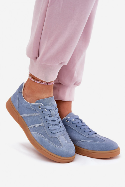 Zapatillas de mujer azules de ante Paliana