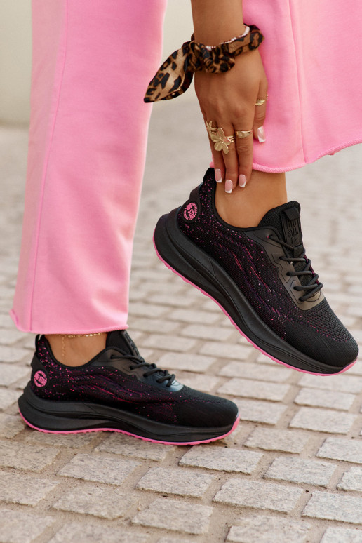 Zapatos deportivos de mujer negros con plataforma Big Star RR274523 HI-POLY SYSTEM