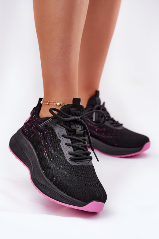 Zapatos deportivos de mujer negros con plataforma Big Star RR274523 HI-POLY SYSTEM