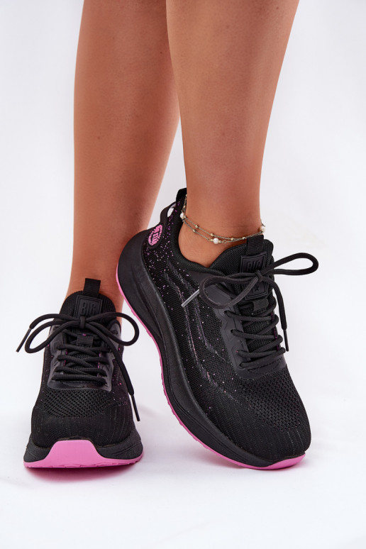 Zapatos deportivos de mujer negros con plataforma Big Star RR274523 HI-POLY SYSTEM