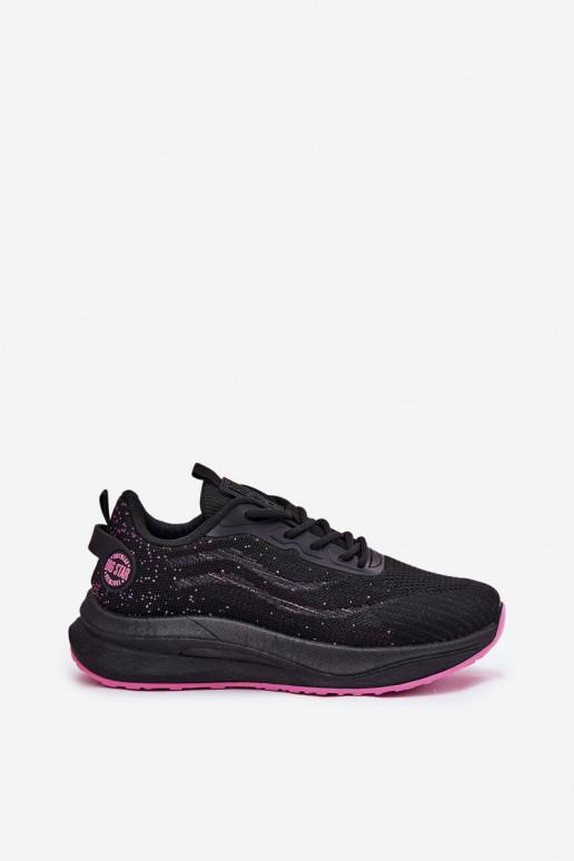 Zapatos deportivos de mujer negros con plataforma Big Star RR274523 HI-POLY SYSTEM