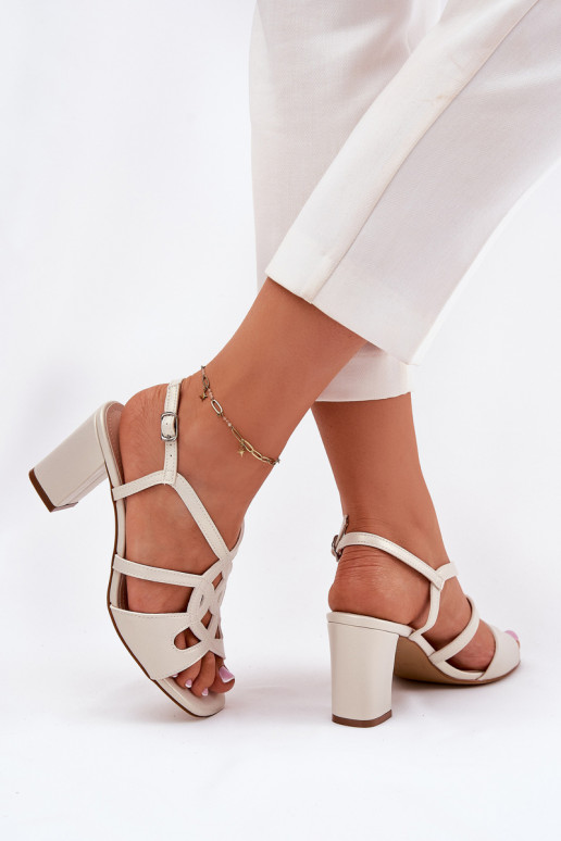 Sandalias de mujer de perlas con tacón alto Sergio Leone SK884