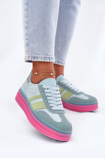 Zapatillas azules con plataforma Ovivene 2