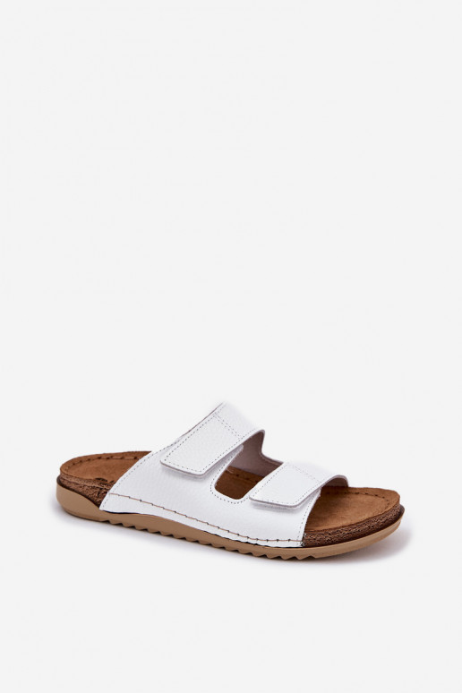 Zapatillas de mujer blancas de cuero Inblu AA0005GU