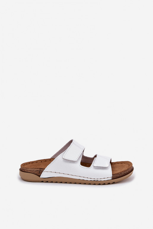 Zapatillas de mujer blancas de cuero Inblu AA0005GU