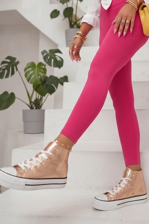 Zapatillas metálicas doradas por encima del tobillo Piper