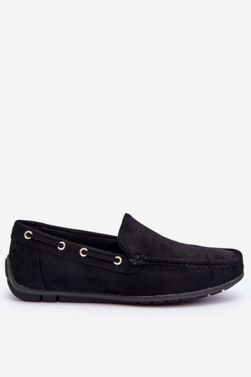 Mocasines de hombre de ante negro Rayan 2