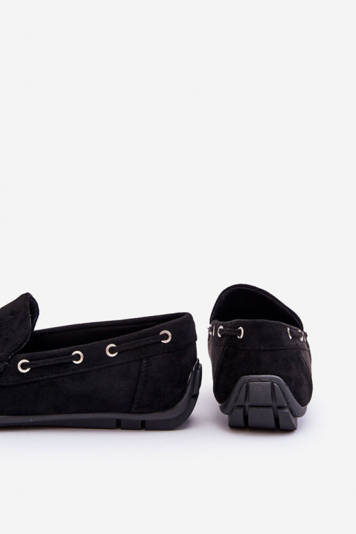 Mocasines de hombre de ante negro Rayan