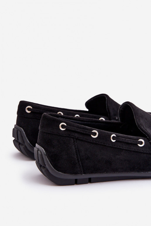 Mocasines de hombre de ante negro Rayan