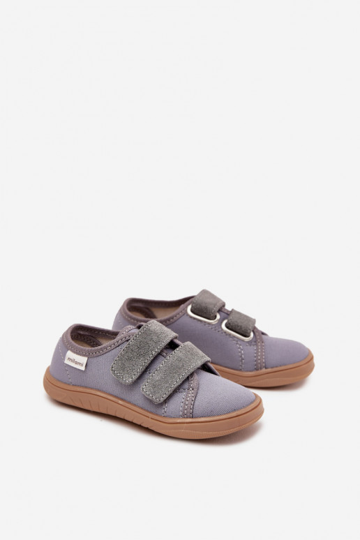 Chanclas "Barefoot" grises para niños "Sklandžiai" Milami Saphira
