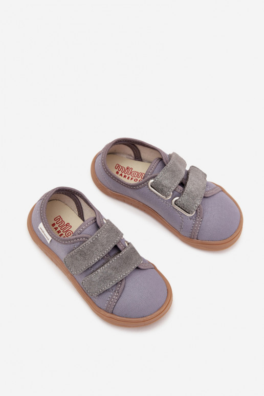 Chanclas "Barefoot" grises para niños "Sklandžiai" Milami Saphira