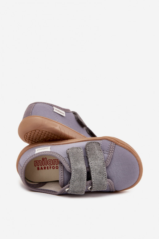 Chanclas "Barefoot" grises para niños "Sklandžiai" Milami Saphira