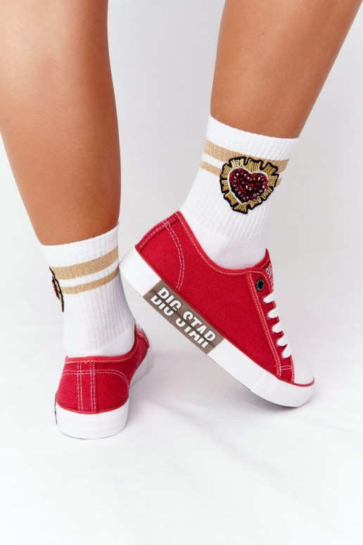 Zapatos de mujer BIG STAR HH274115 rojos