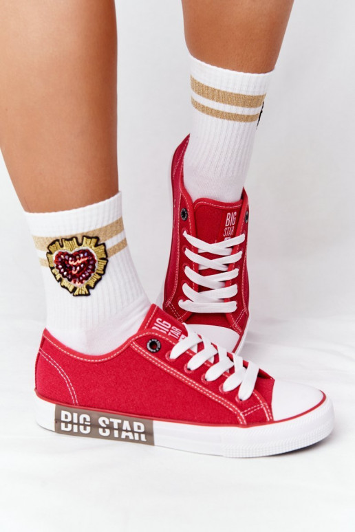 Zapatos de mujer BIG STAR HH274115 rojos