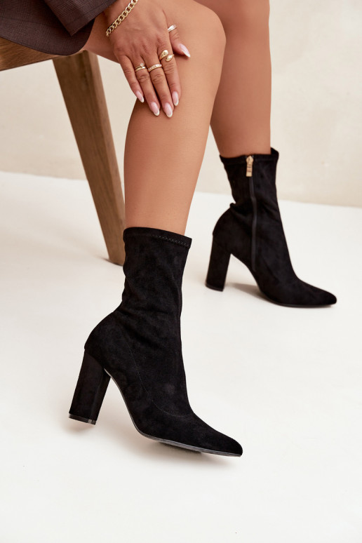 Botines de mujer con inserciones negras Rosivelle