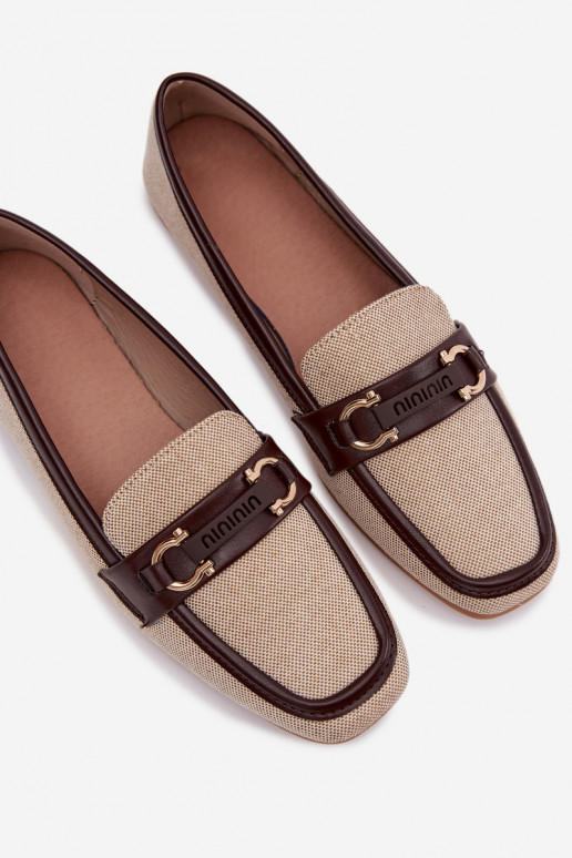 Mocasines marrones y color arena con elementos decorativos Evelora