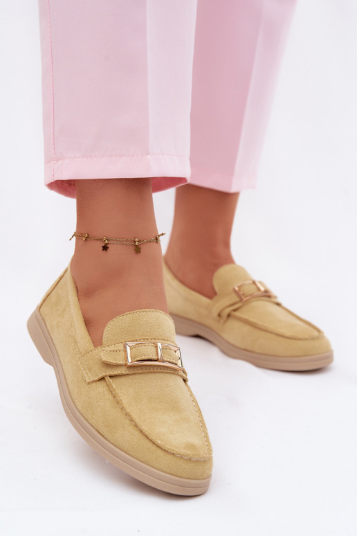 Mocasines amarillos para mujer con hebillas Belinae