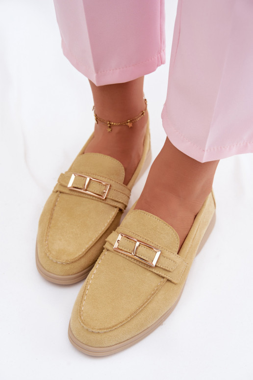 Mocasines amarillos para mujer con hebillas Belinae