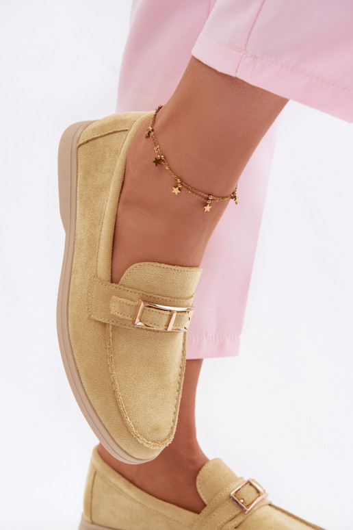 Mocasines amarillos para mujer con hebillas Belinae