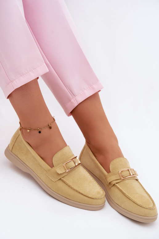 Mocasines amarillos para mujer con hebillas Belinae