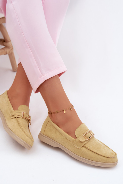 Mocasines amarillos para mujer con hebillas Belinae
